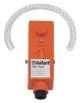 Vaillant Temperaturregelgerät in orange mit verstellbarem Regler. Ausgestattet mit einem spiralförmigen Kabelanschluss. Technische Daten auf dem Gehäuse sichtbar.